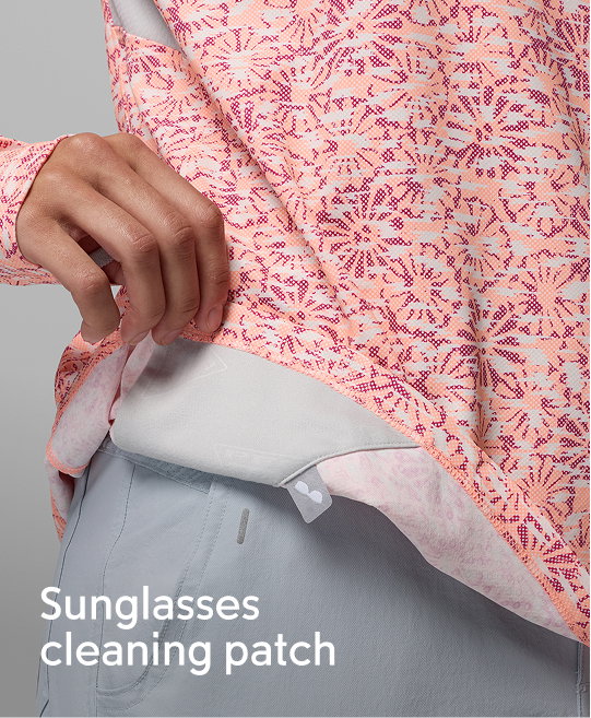 Sunglasses cleaning patch.