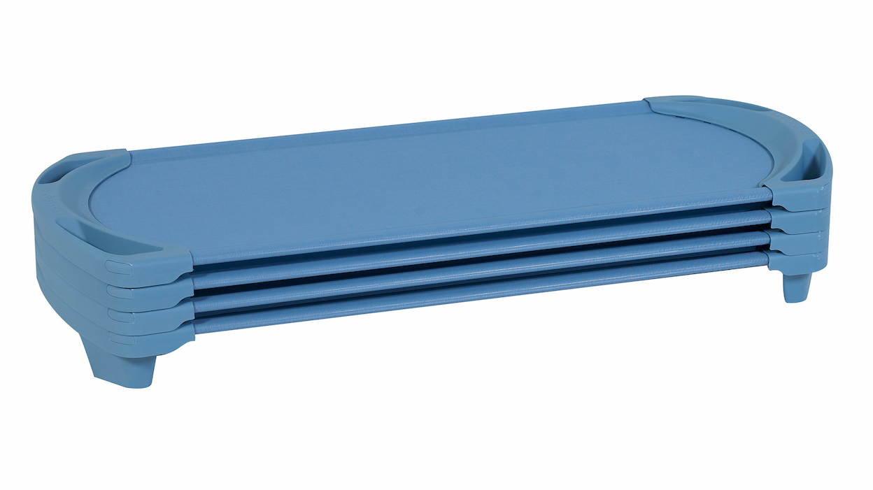 Angeles® SpaceLine® Toddler Cot 42"L - Set of 4 Ocean Blue