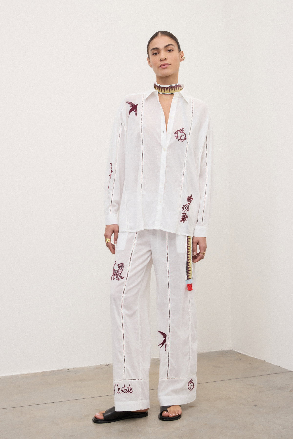 Pantaloni regular in cotone