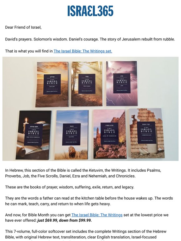 David’s prayers. Solomon’s wisdom. Daniel’s courage. The story of Jerusalem rebuilt from rubble.