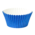 Image of O'Creme Blue Foil Cupcake Liners