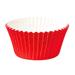 Image of O'Creme Red Foil Cupcake Liners