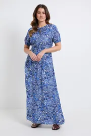 Floral Tie Detail Maxi Dress