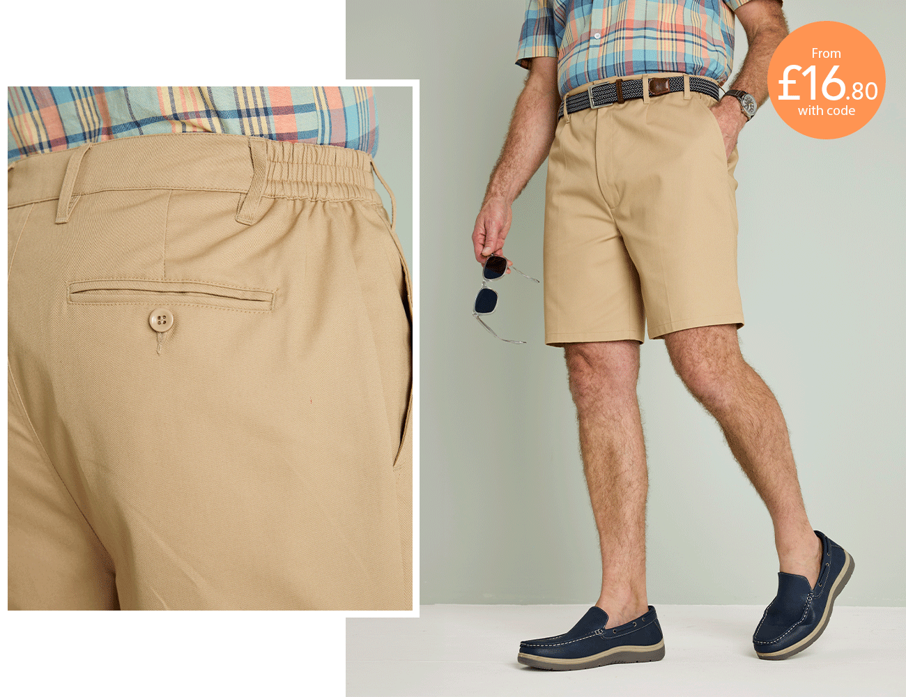 Stain and Water Resistant Cotton Shorts - MS220