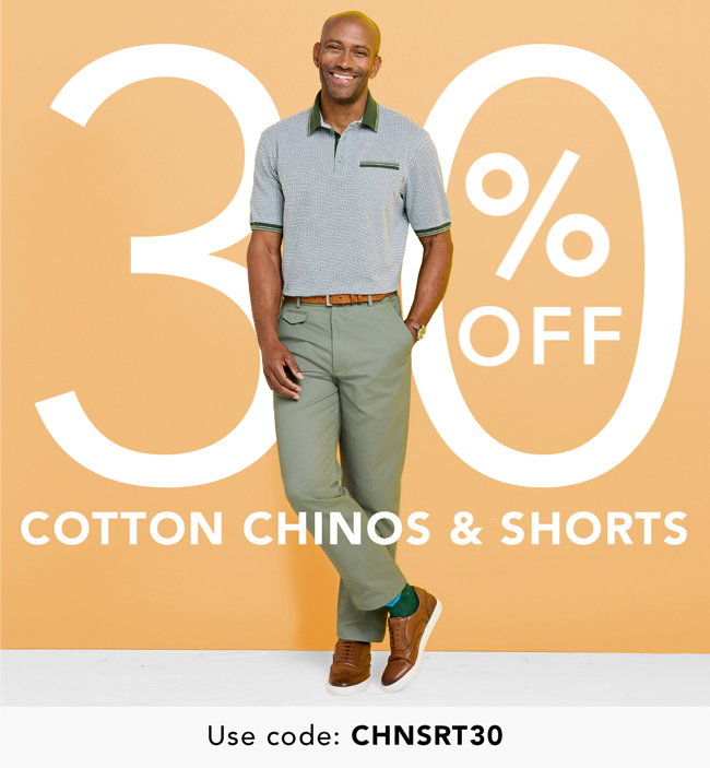 30% Off Chinos & Shorts
