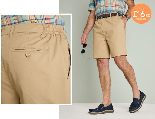 Stain and Water Resistant Cotton Shorts - MS220