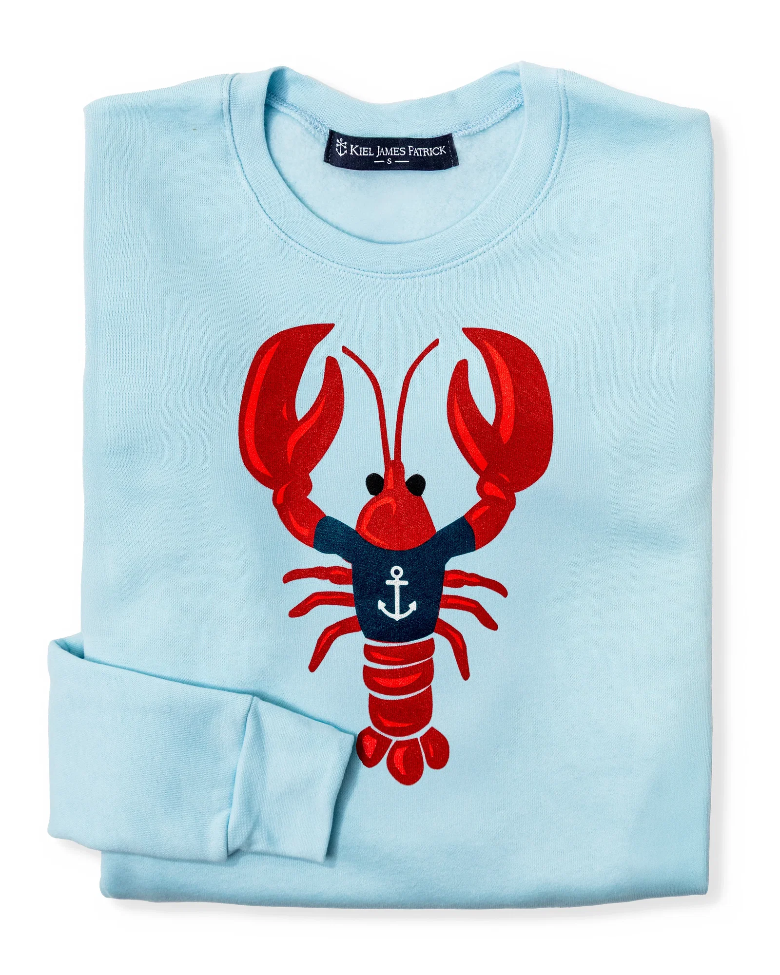 Image of Nautical Lobster Sweatshirt in Light Blue