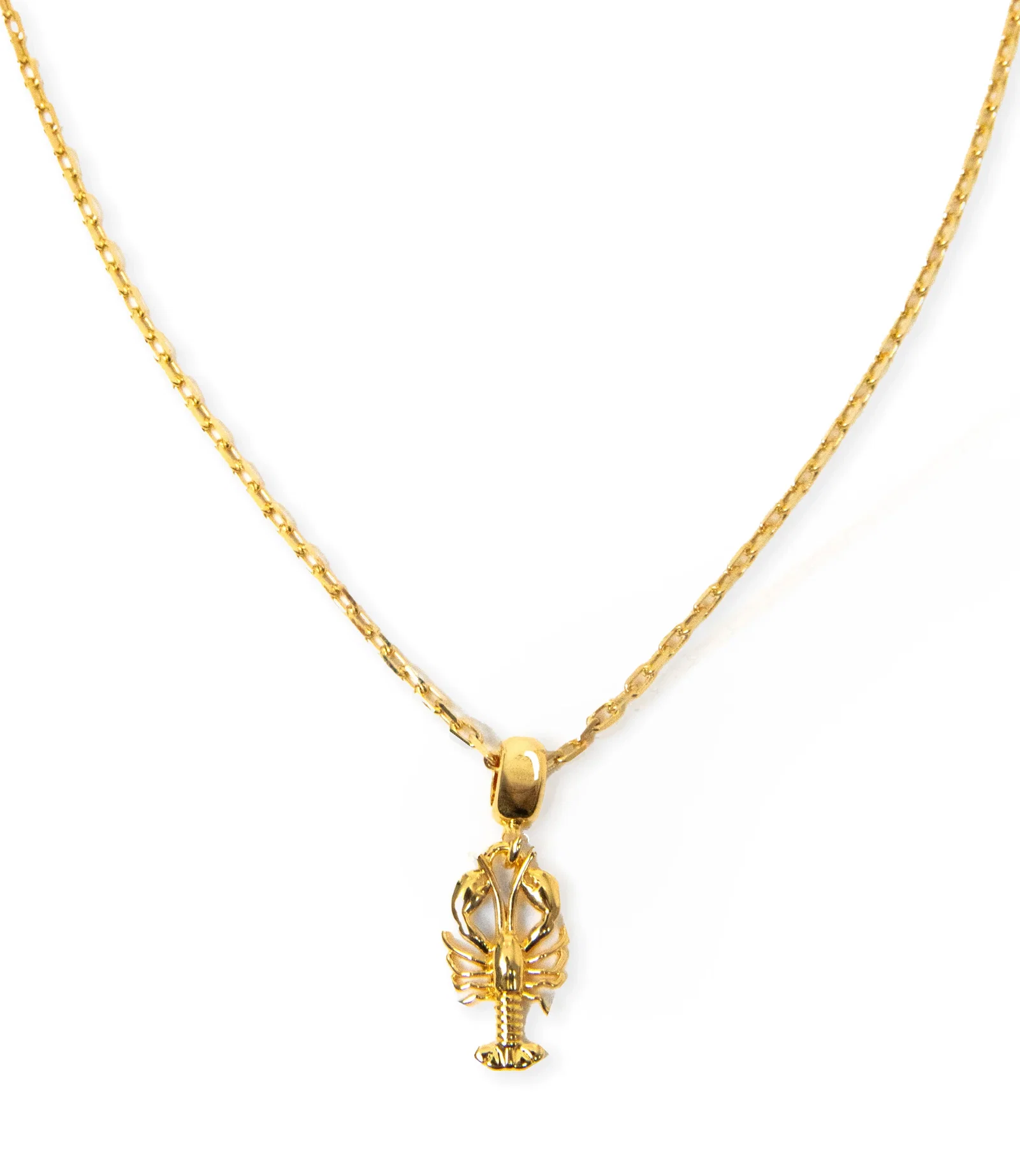 Image of Lobster Charm Necklace in Gold