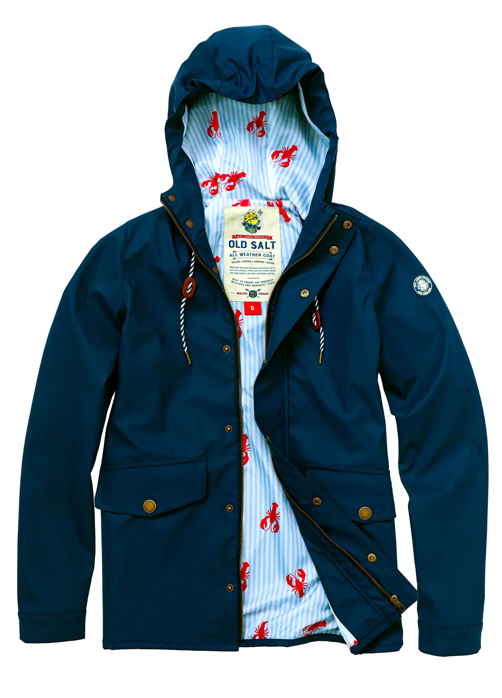 Image of Old Salt Raincoat Lobster Edition in Navy - Women's