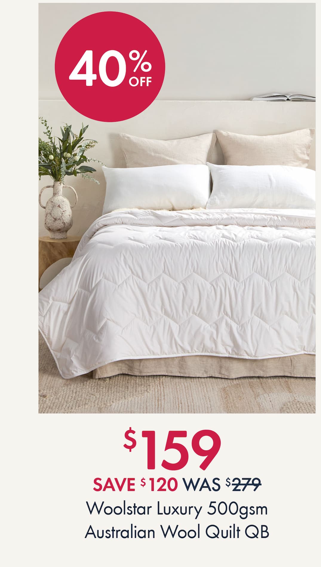 Luxury 500gsm Australian Wool Quilt