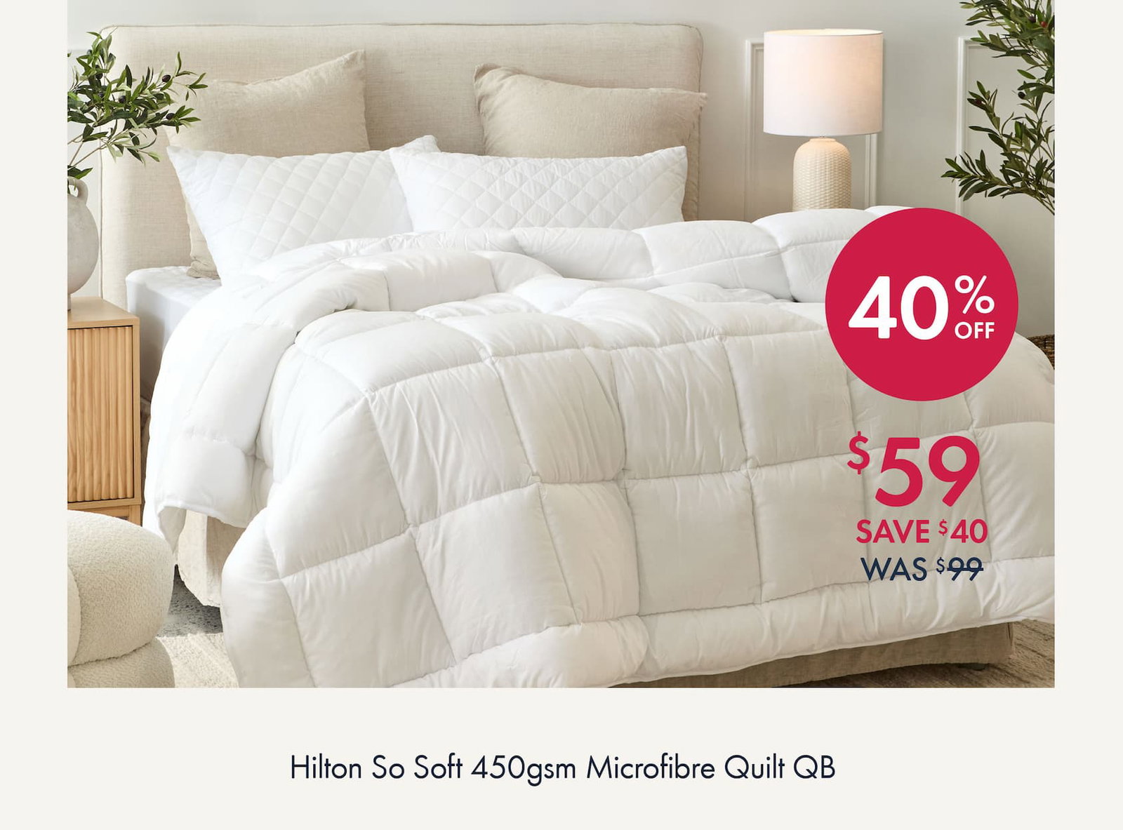 So Soft 450gsm Microfibre Quilt