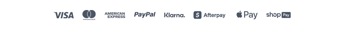 visa,mastercard,american express, paypal, klarna, alipay, applepay