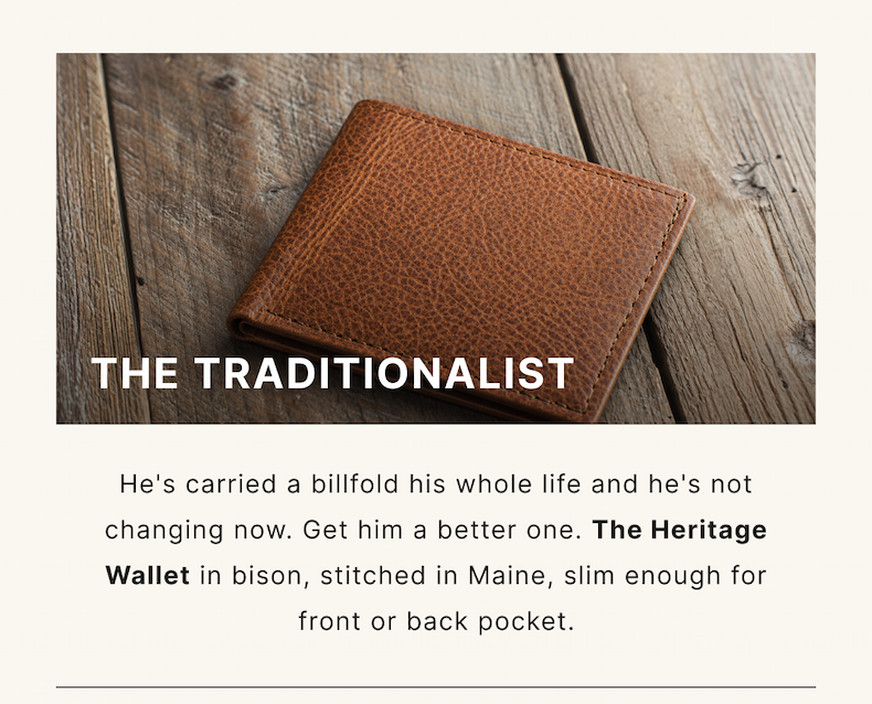 Shop Now - Heritage Bison Leather Wallet