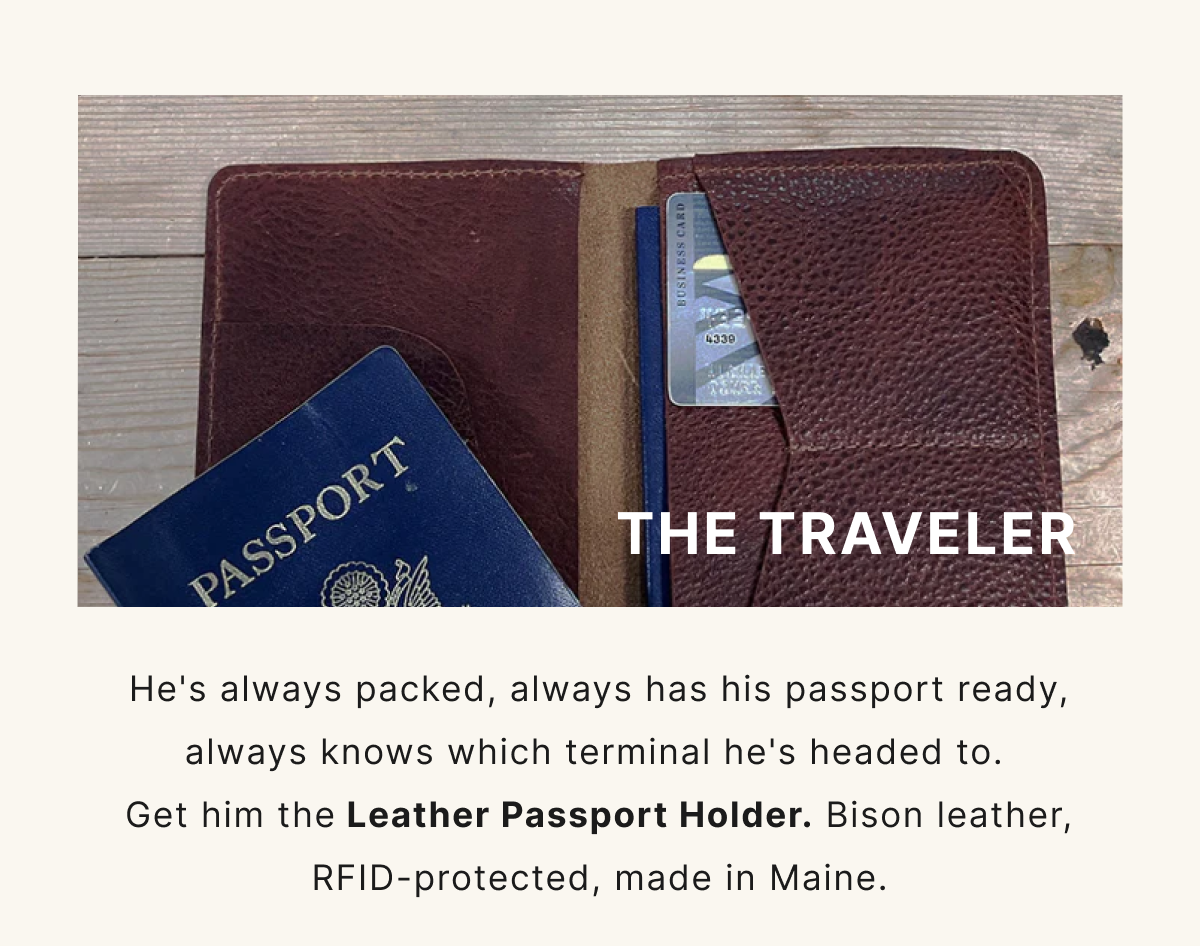 Shop Now - Leather Passport Holder