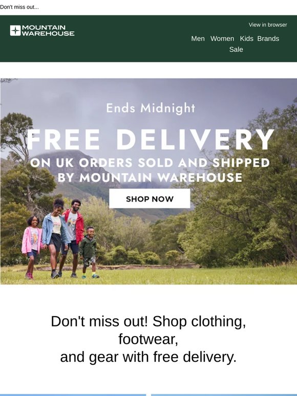 Last Chance For Free Delivery 🚚