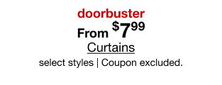 doorbuster | From $7.99 Curtains