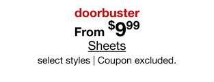 doorbuster | From $9.99 Sheets