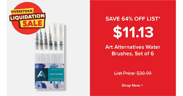 Art Alternatives Water Brushes, Set of 6