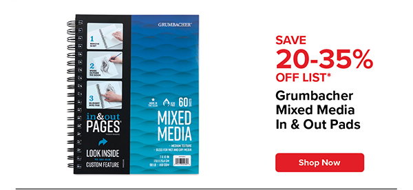 Grumbacher Mixed Media In & Out Pads