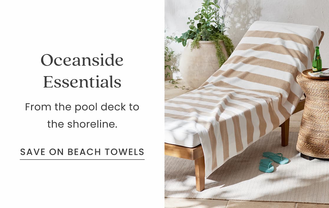 Save on beach towels