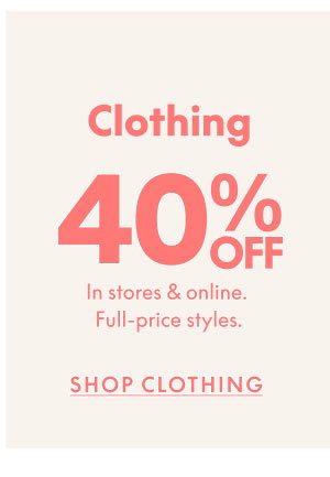 Clothing 40% Off