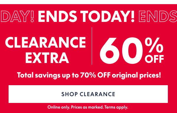 60% Off Clearance