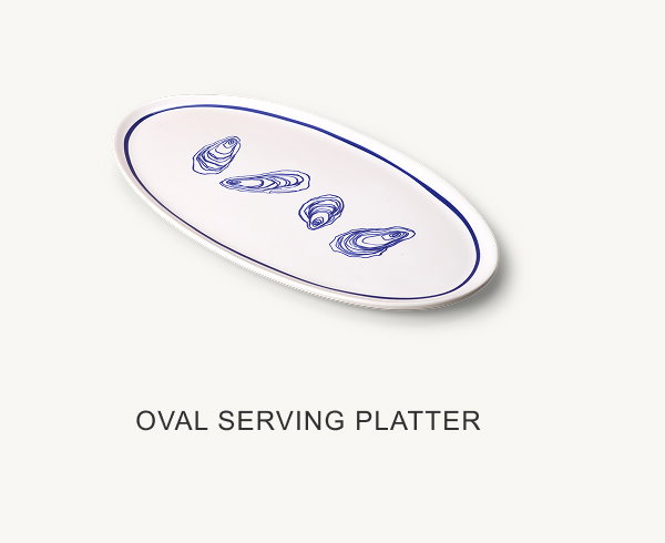 Oval serving platter