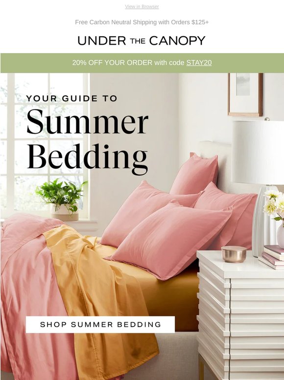 Sleep Cooler This Summer — 20% Off with STAY20