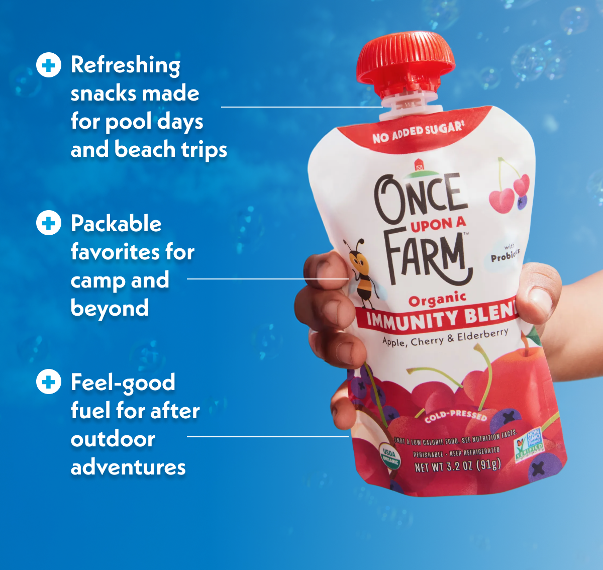 Refreshing snacks made for pool days and beach trips. Packable favorites for camp and beyond. Feel-good fuel for after outdoor adventures. 