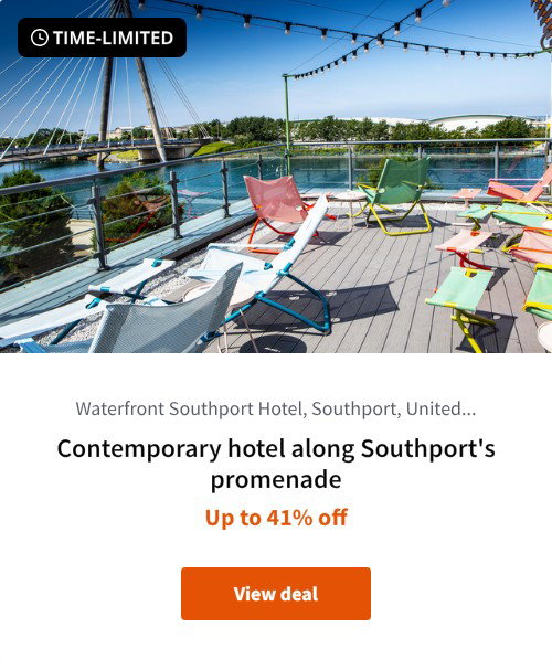 Contemporary hotel along Southport's promenade