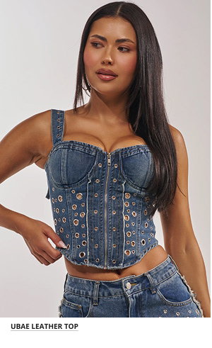 TAYLOR DENIM CORSET WITH GROMMET