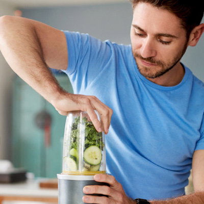 Man making a smoothie
