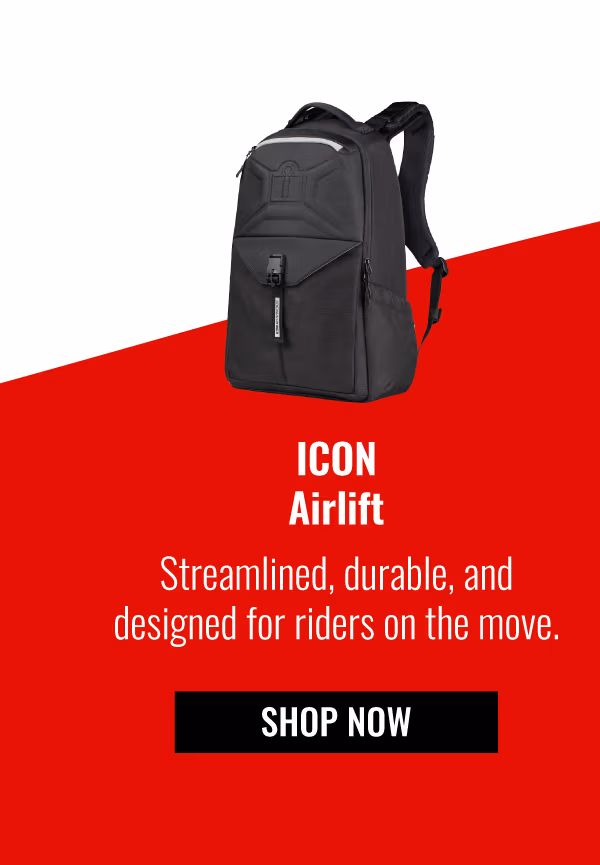 ICON Airlift | Streamlined, durable, and designed for riders on the move. | SHOP NOW