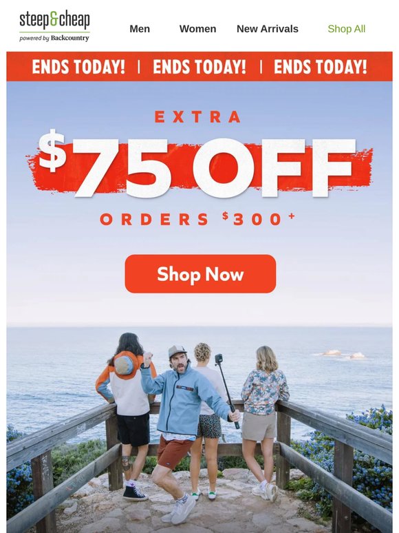 🚨 Last day for an extra $75 off