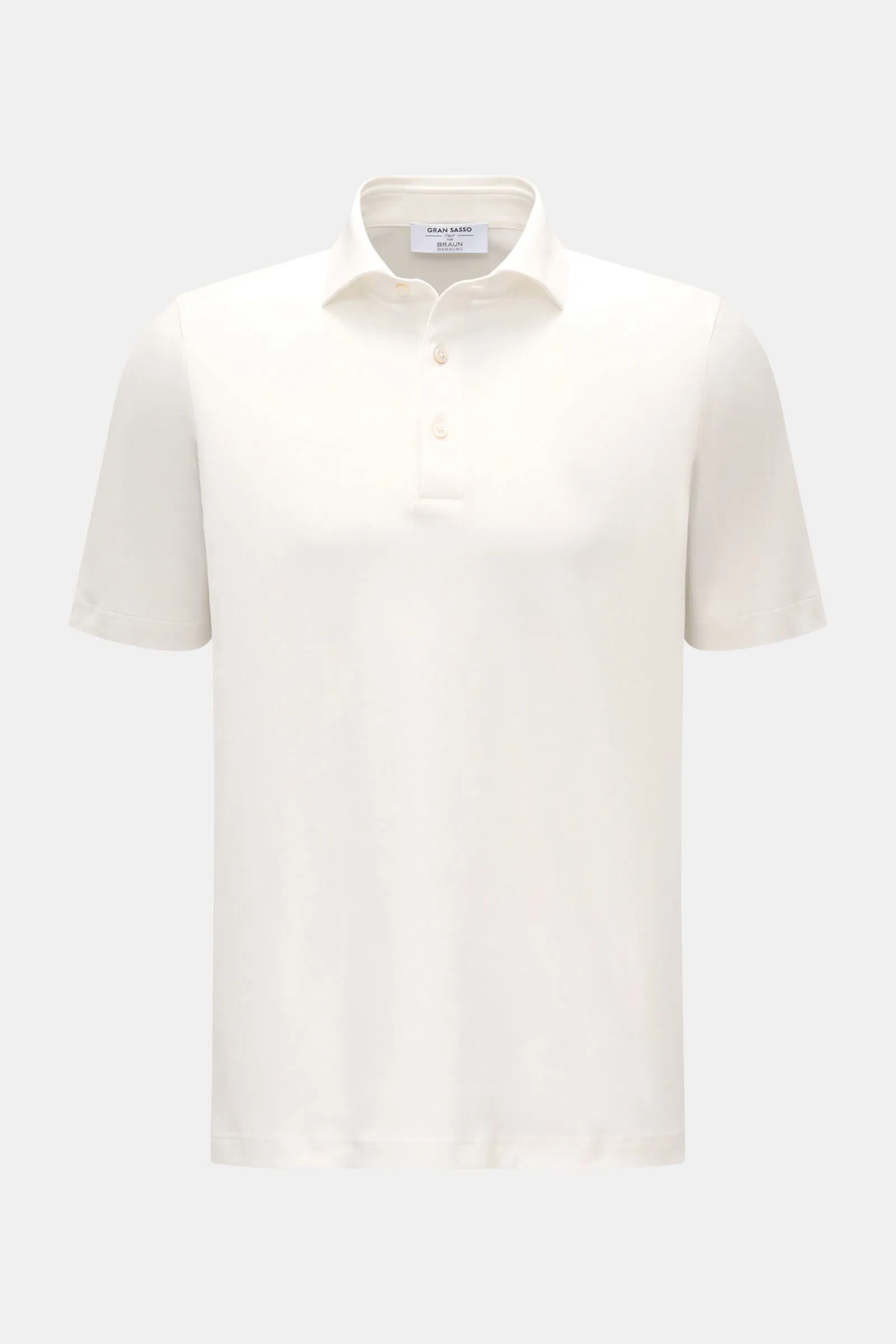 Jersey-Poloshirt offwhite