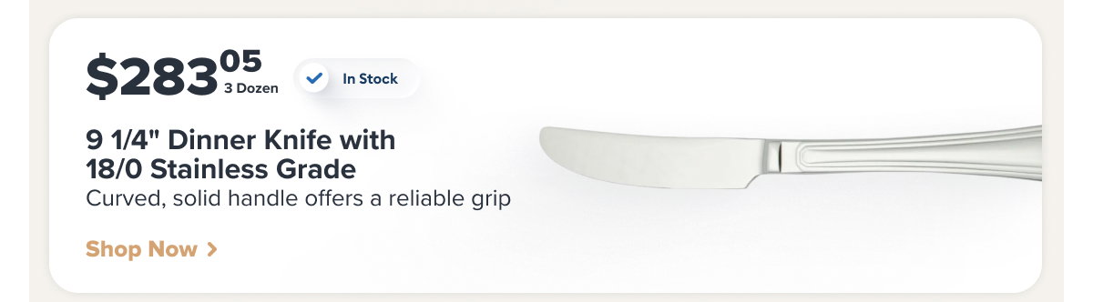 Libbey 511 5501 9 1/4" Dinner Knife with 18/0 Stainless Grade, High Society Pattern