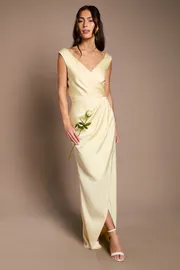 Coast Honoured Ruched Waist Detail Satin Bridesmaid Dress