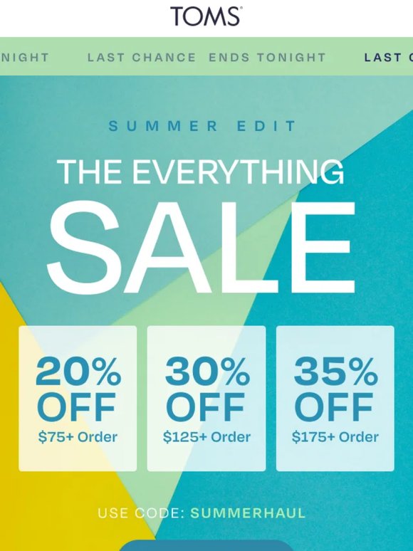 LAST CALL: Up to 35% Everything Sale