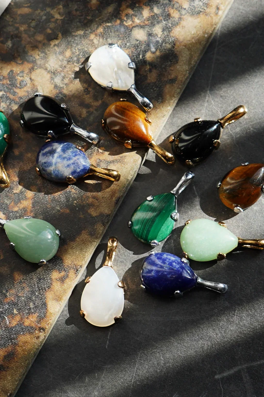 Image of silent strength gemstone pendant