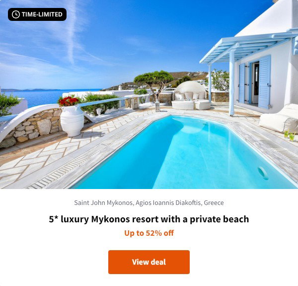 5* luxury Mykonos resort with a private beach