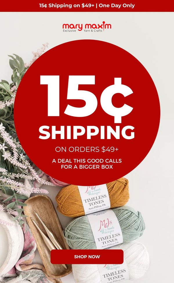15¢ Shipping on $49+