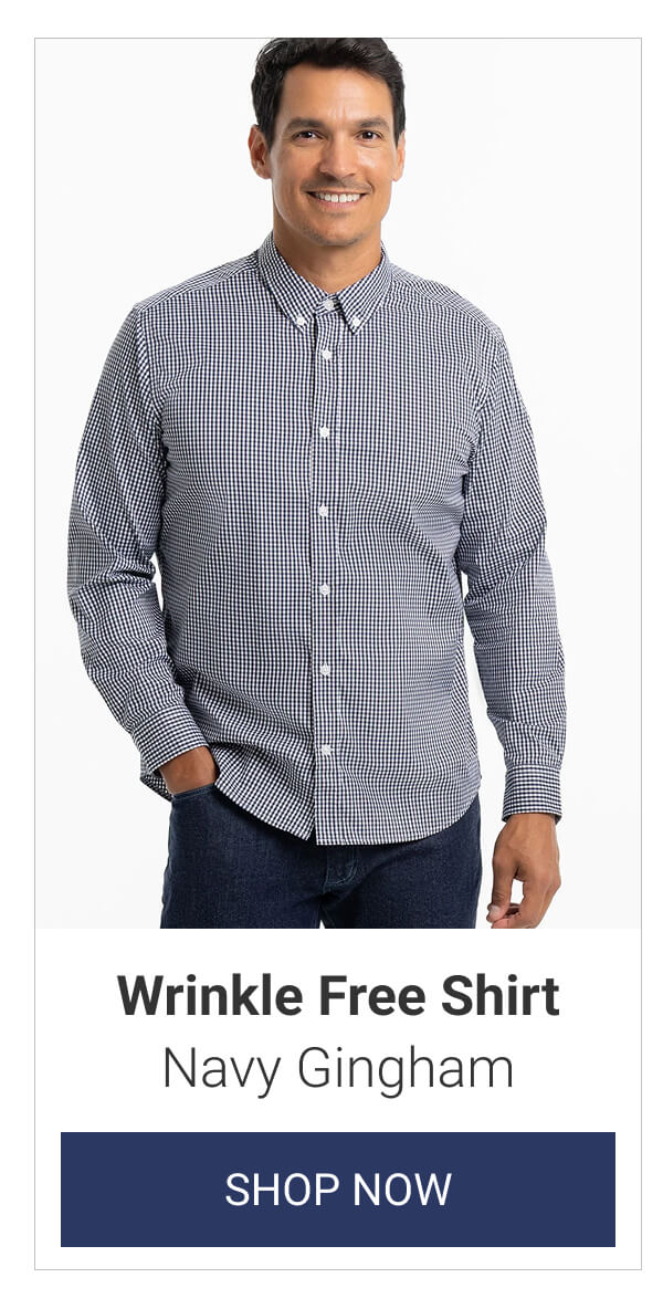 Navy Gingham Long Sleeve