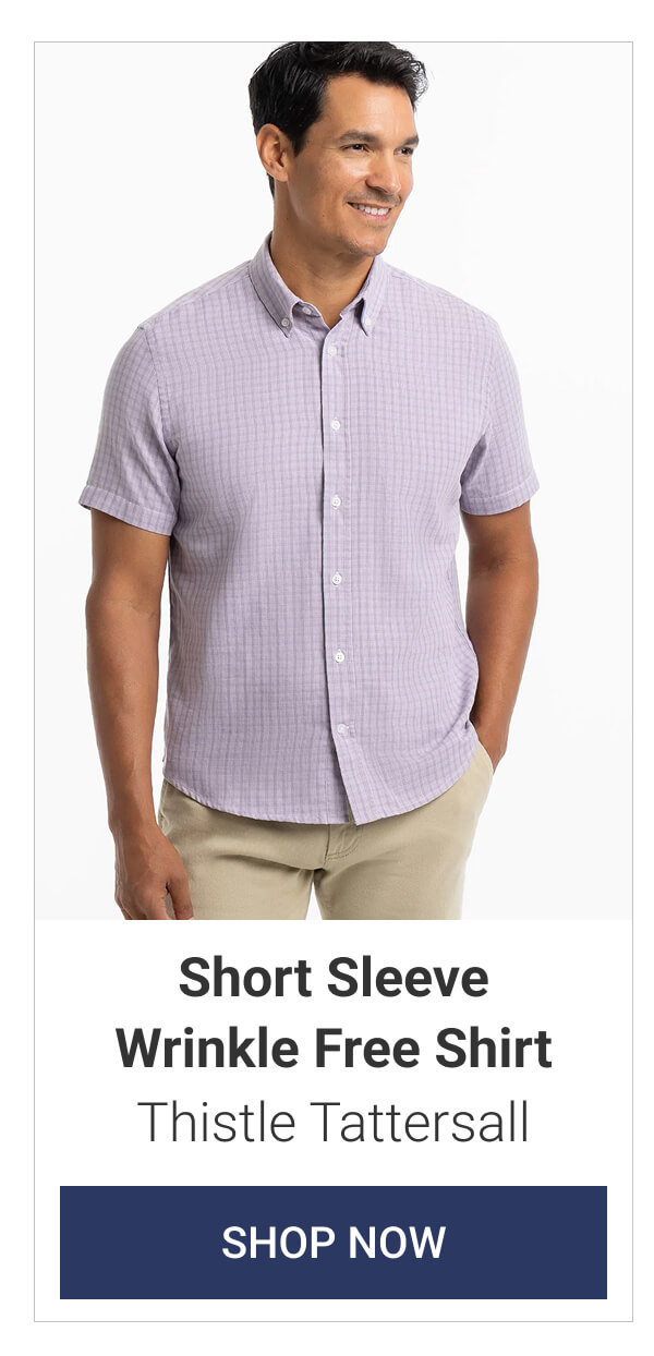 Thistle Tattersall Short Sleeve Wrinkle Free Shirt