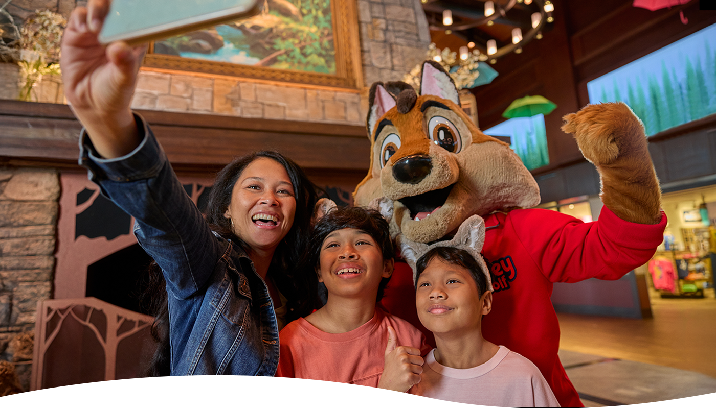 Family with Wiley Wolf