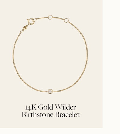 14K Gold Wilder Birthstone Bracelet