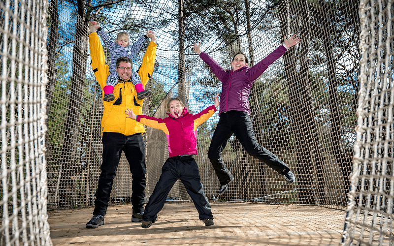 Family enjoying an outdoor activity