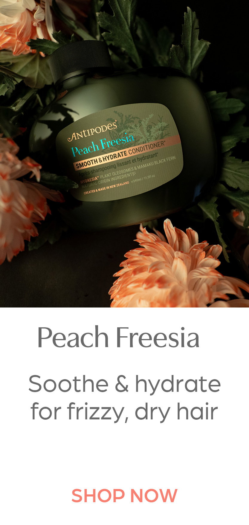 Shop Antipodes Peach Freesia Smooth & Hydrate Shampoo