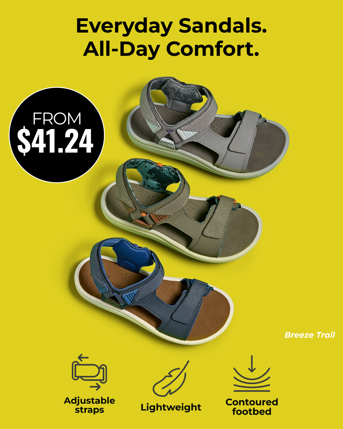 Everyday Sandals. All Day Comfort. From $41.24 | Shop Now
