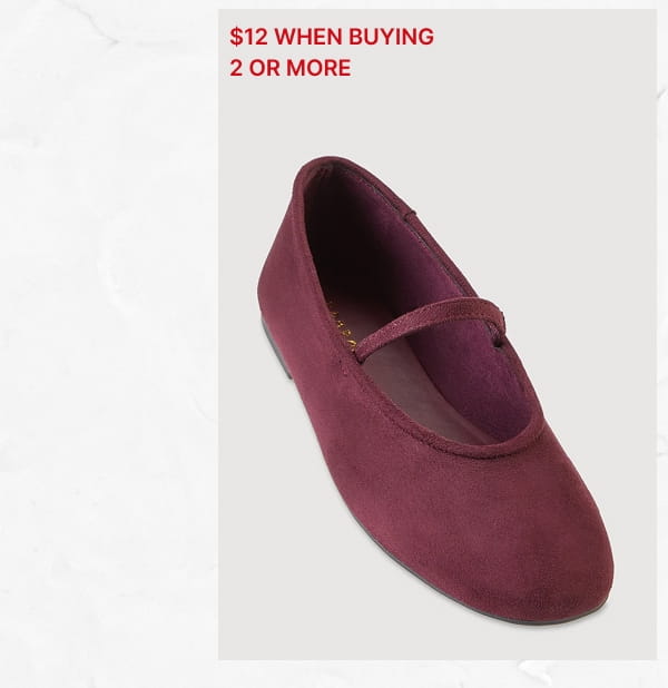 Shop Faux Suede Mary Jane Flats