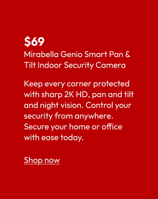 Mirabella Genio Smart Pan & Tilt Indoor Security Camera